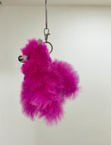 Lucky Bag Charm Llama Fuchsia