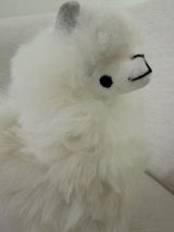 Small White Alpaca Llama | 6” Undyed Huacaya Plush