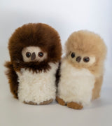 Huacaya Alpaca Fur Owl Plush (12”) | Artisan Heirloom Nursery Accent
