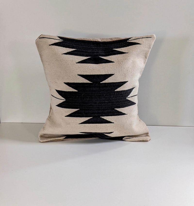 Black Design Wool Pillow