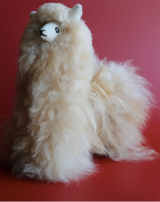 Cloud Touch Brown Alpaca Llama — 12" Natural Undyed Huacaya | Hypoallergenic | Handmade in Peru