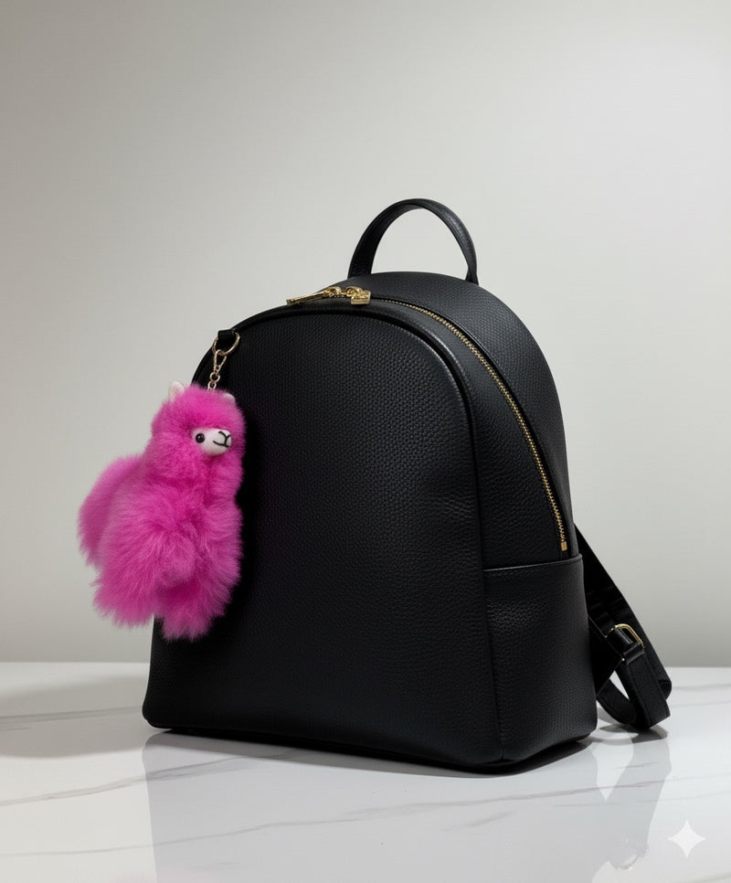 Lucky Bag Charm Llama Fuchsia