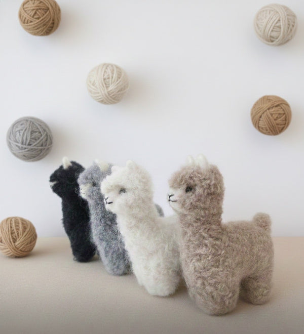 Felted Alpacas Figurine