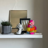 Handmade baby rainbow llama alpaca fur plush from Peru