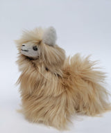 handmade alpaca suri beige