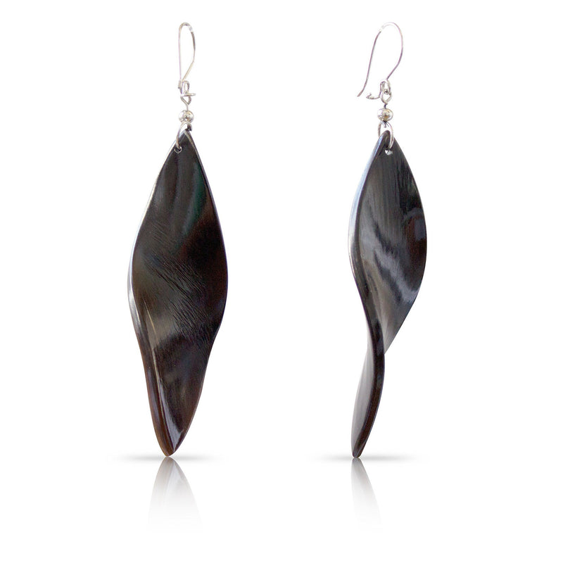 Bull Horn Eco Earrings - Mixed Curves