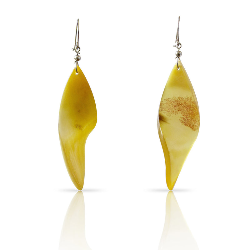 Bull Horn Eco Earrings - Curves