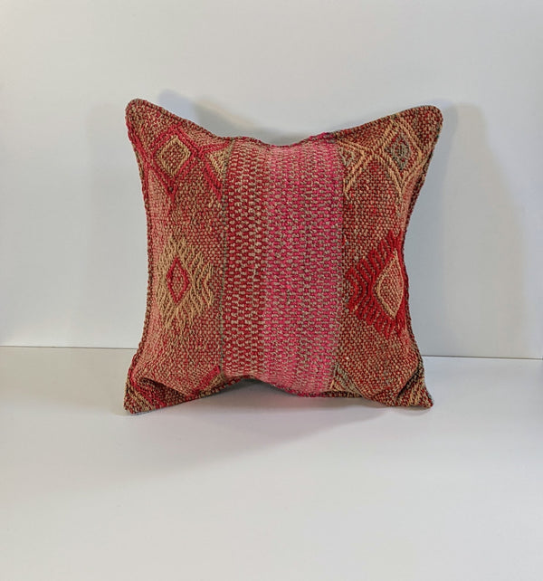 Red and Pink Frazada Pillow