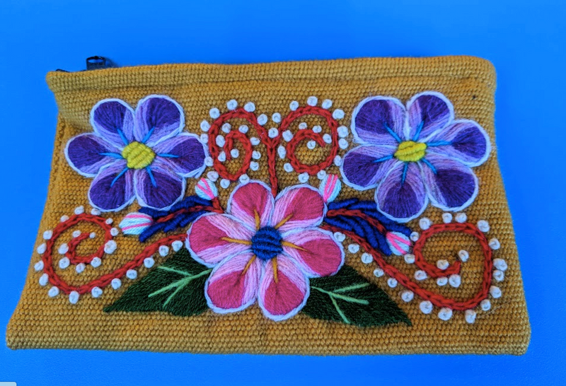 Hand Woven Yellow Pouch