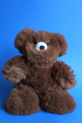 handmade brown alpaca bear plush from Peru